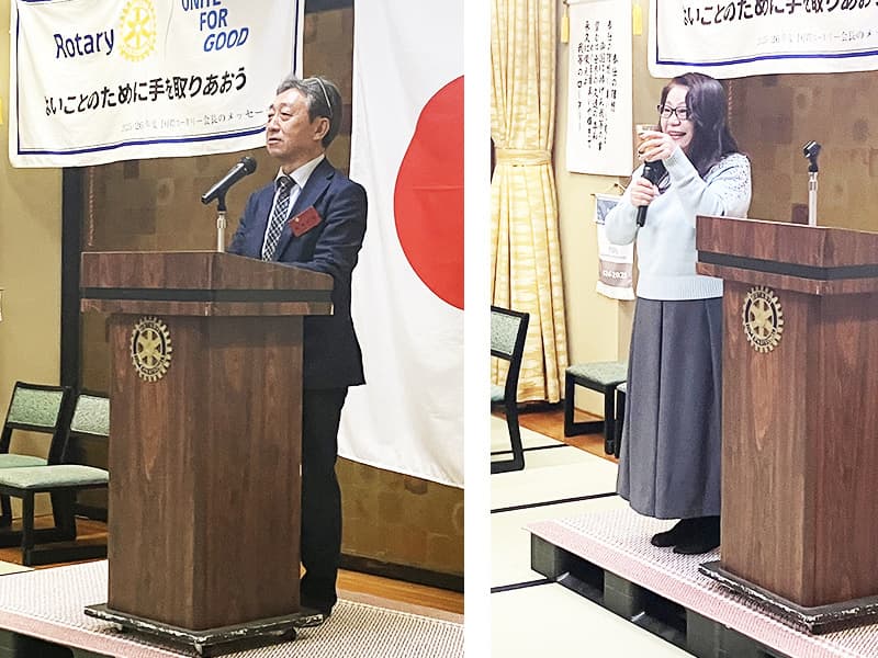 挨拶と乾杯